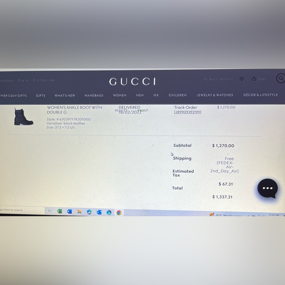 Women’s ankle boot with double G - Picture 8 of 9